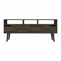 Magneticismmagnetismo 54 in. Manufactured Wood Open Shelving TV Stand, Dark Walnut MA3102927